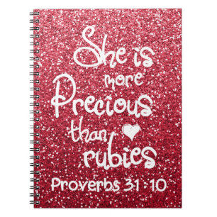 Cuaderno Ella Es Más Preciosa Que El Purpurina Rubies Prove