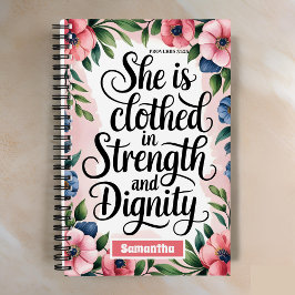 Cuaderno Ella está vestida en una reportera de mujeres cris