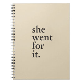 Cuaderno Ella fue para él - inspiración para las mujeres