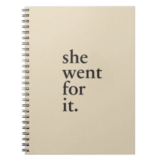 Cuaderno Ella fue para él - inspiración para las mujeres