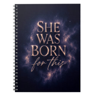 Cuaderno Ella Nació Para Esto - Cita de Estética Oscura