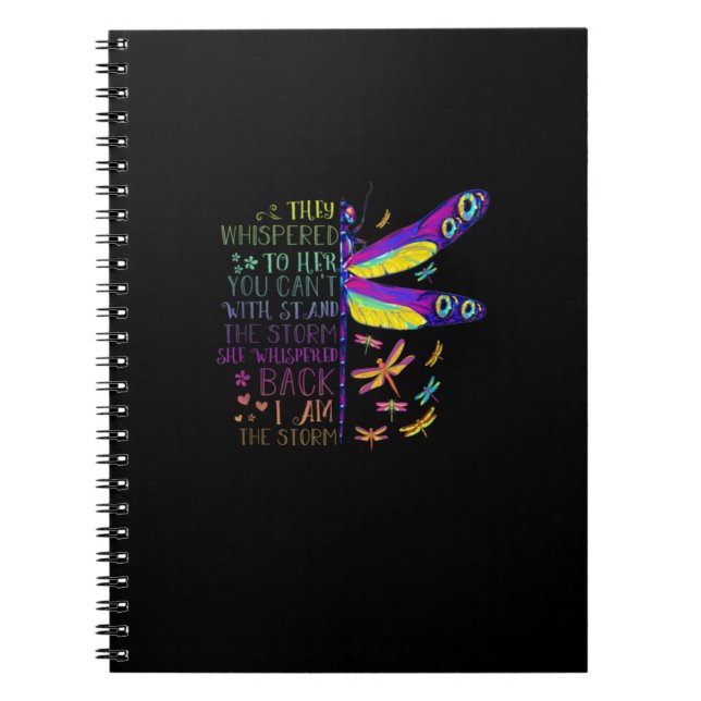 Cuaderno Ella Susurró Que Yo Soy La Tormenta Funny Mariposa (Frente)