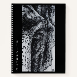 Cuaderno Ellie the Elephant Unique Wild Animal Portrait Art