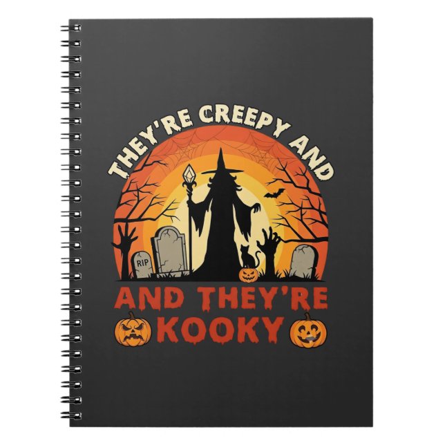 Cuaderno Ellos son Cementerio de Brujas de Halloween Creepy (Frente)