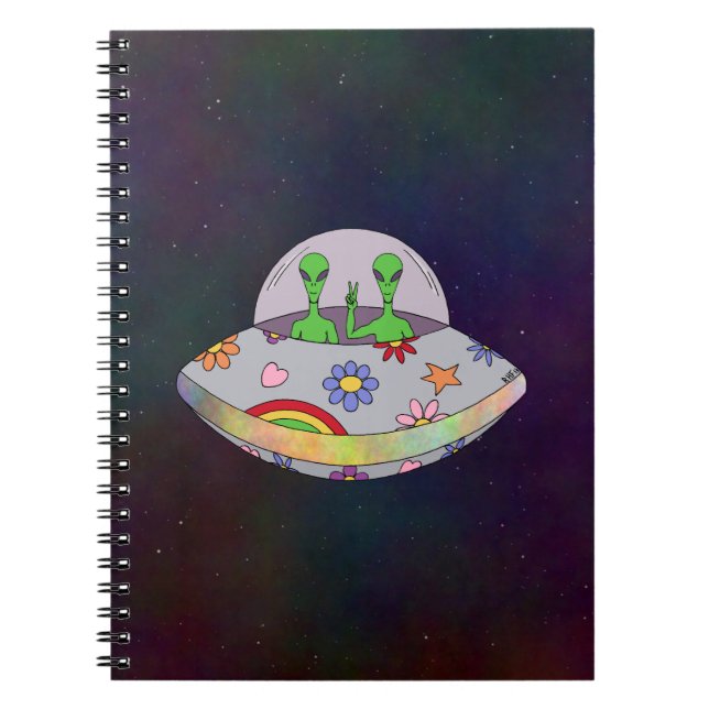 Cuaderno Ellos vienen en paz OVNI (Frente)