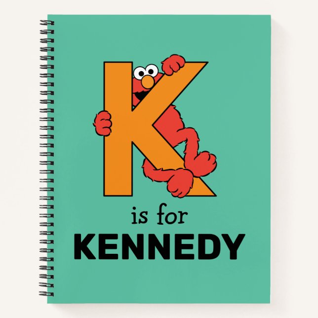 Cuaderno Elmo Alphabet | Naranja K (Anverso)
