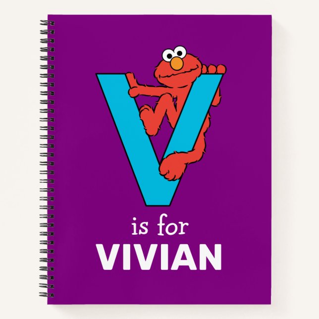 Cuaderno Elmo Alphabet | V Azul (Anverso)