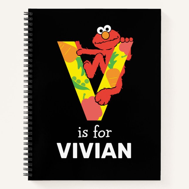 Cuaderno Elmo Alphabet | V Verduras (Anverso)