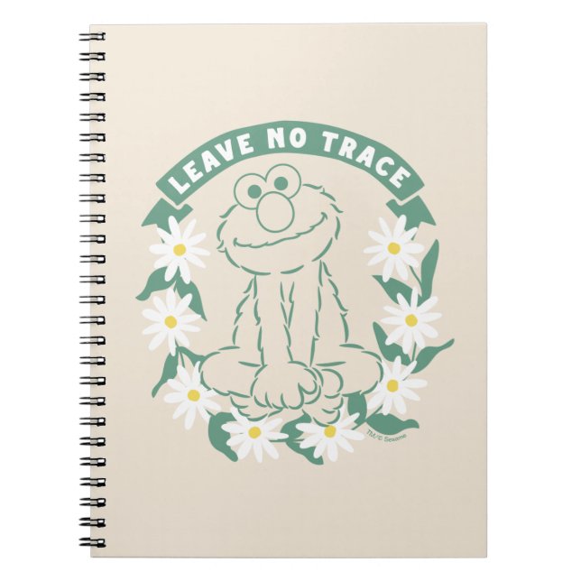 Cuaderno Elmo | Gráfico floral Dejar sin huella (Frente)