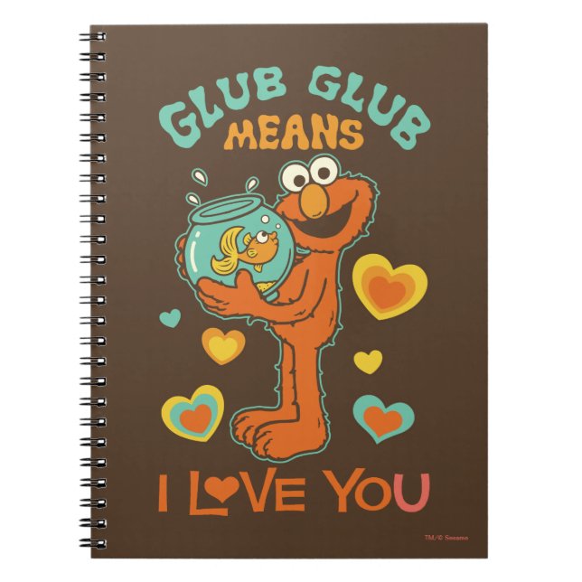 Cuaderno Elmo sosteniendo su pez dorado mascota (Frente)