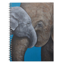 Cuaderno Elphant and Child Blue