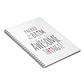 Cuaderno Embalado al borde con cosas impresionantes