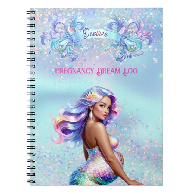 Cuaderno Embarazo personalizado de Sirena (Frente)