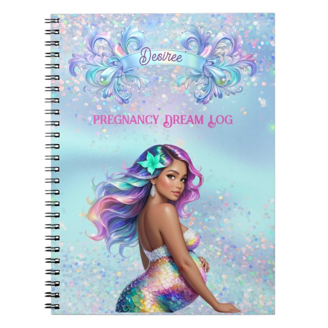 Cuaderno Embarazo personalizado de Sirena (Frente)