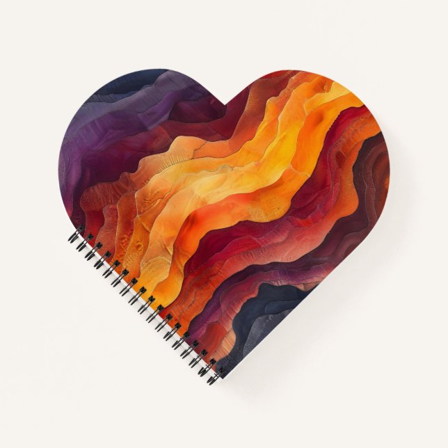 Cuaderno Ember Strata – Capas abstractas de tierra y fuego (Anverso)