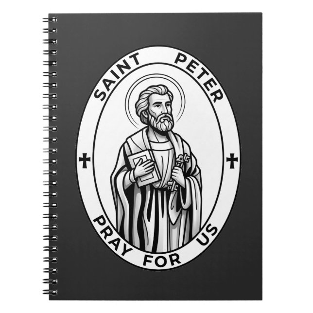 Cuaderno Emblema católico de San Pedro Apóstol Fe (Frente)