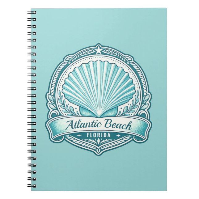 Cuaderno Emblema Costero de Atlantic Beach FL (Frente)