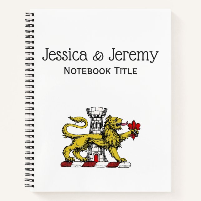 Cuaderno Emblema Crest Fleur de Lis Torre del León C (Anverso)