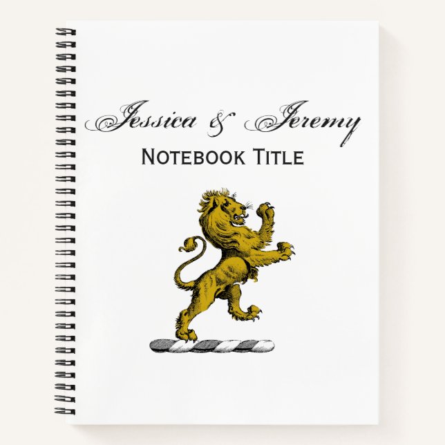 Cuaderno Emblema de cimera con león heráldico de pie C (Anverso)