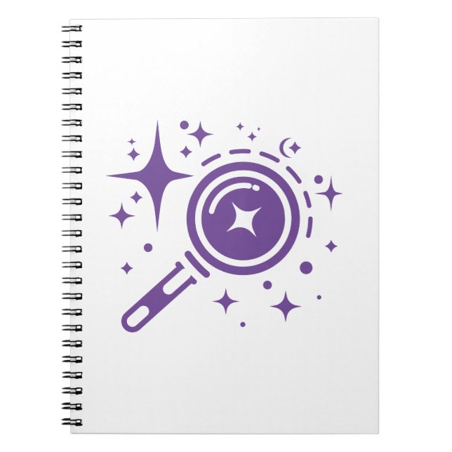 Cuaderno emblema de IA Estrellas de Twinkle, faro de la era (Frente)