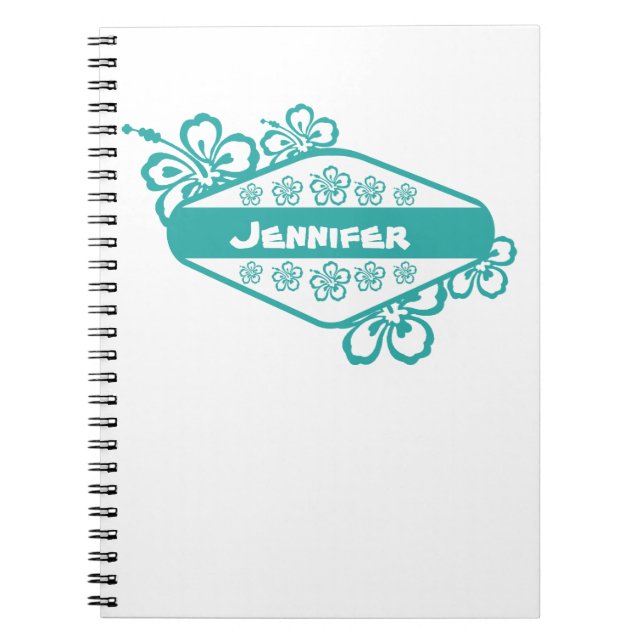 Cuaderno Emblema de la flor del hibisco (Frente)