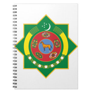 Cuaderno emblema de turkmenistán