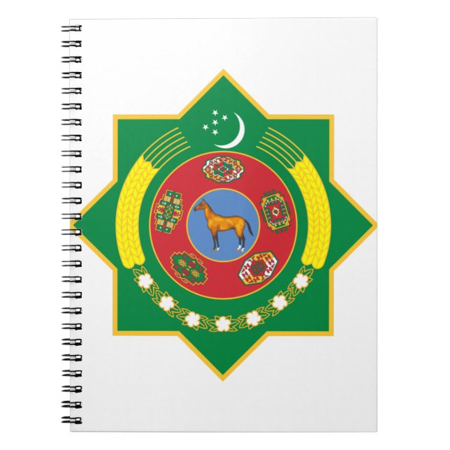 Cuaderno emblema de turkmenistán (Frente)
