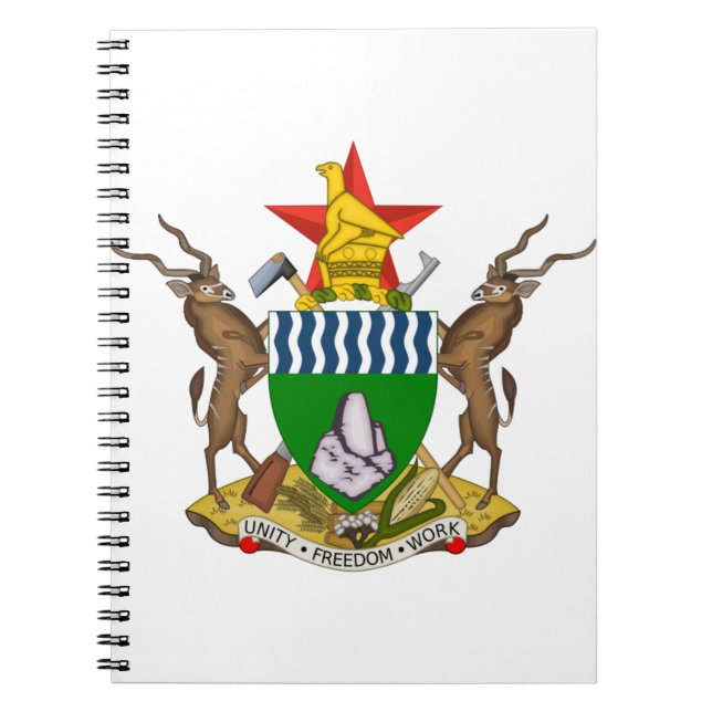 Cuaderno emblema de zimbabwe (Frente)