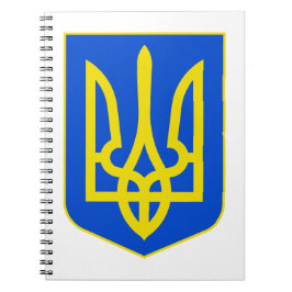 Cuaderno Emblema Estatal de Ucrania Tridente Dorado Arte Re