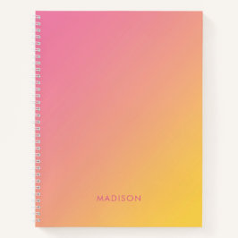 Cuaderno Embrión negrita de gradiente amarillo brillante de