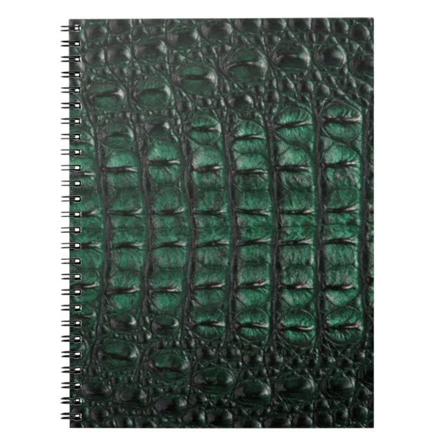 Cuaderno Emerald Crocodile Leather Luxury Exotic  Skin (Frente)