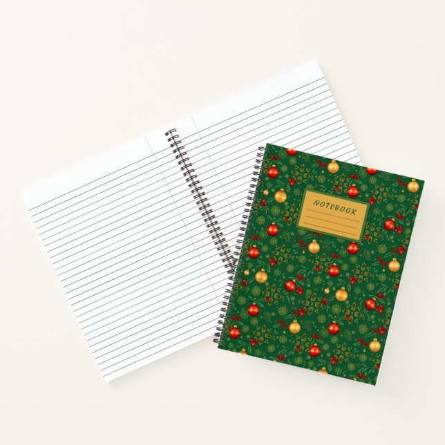 Cuaderno Emerald Green & Gold Christmas Hardcover Journal (Interior)