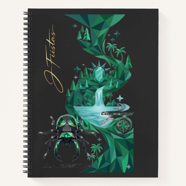 Cuaderno “Emerald Island Beetle – Nature Art  (Anverso)