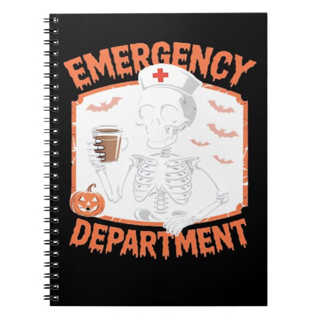 Cuaderno Emergency Department Funny Halloween Nurse Essenti (Frente)