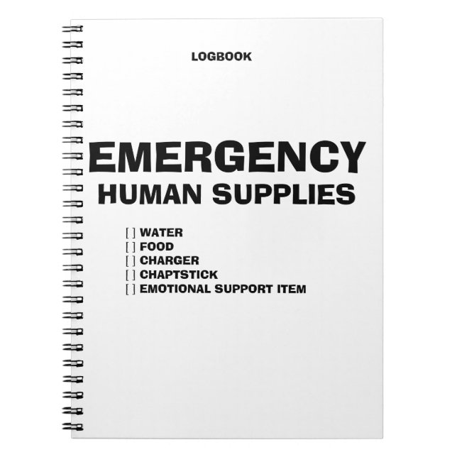 Cuaderno Emergency Human Supplies (Frente)