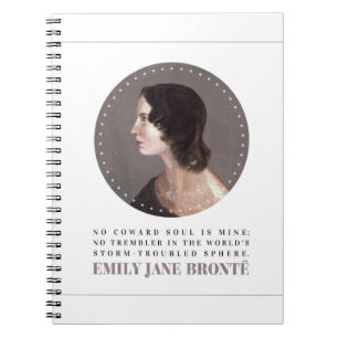 Cuaderno Emily Bronte Retrato y Cita - Sin Alma de Cobarde