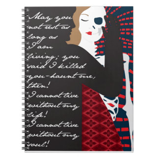 Cuaderno Emily Bronte/Wuthering diseño del regalo de la