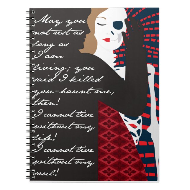 Cuaderno Emily Bronte/Wuthering diseño del regalo de la (Frente)