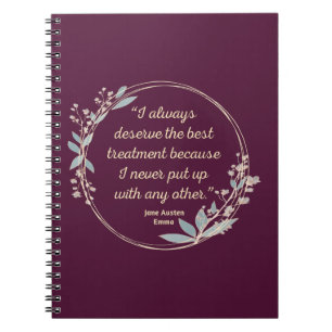 Cuaderno Emma De Jane Austen Cita II - Estilo Cuto