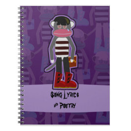 Cuaderno Emo Sock Monkey Cartoon Fun Art Design