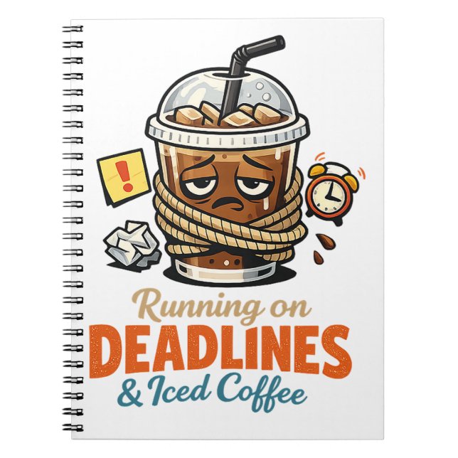 Cuaderno Emocionalmente Apegado al Café | Humor Divertido d (Frente)