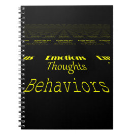 Cuaderno Emociones, pensamientos, comportamientos tipografí