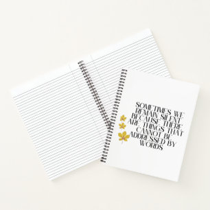 Cuaderno Emociones silenciosas - Profunda cita sobre sentim