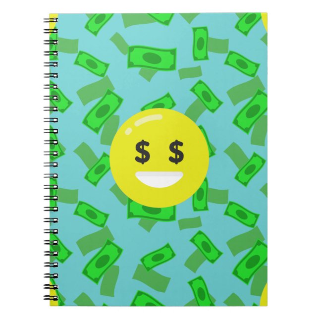 Cuaderno emoji con ojos de dinero (Frente)