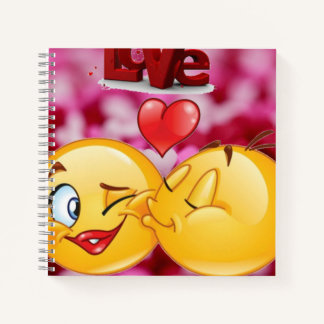 Cuaderno emoji de beso