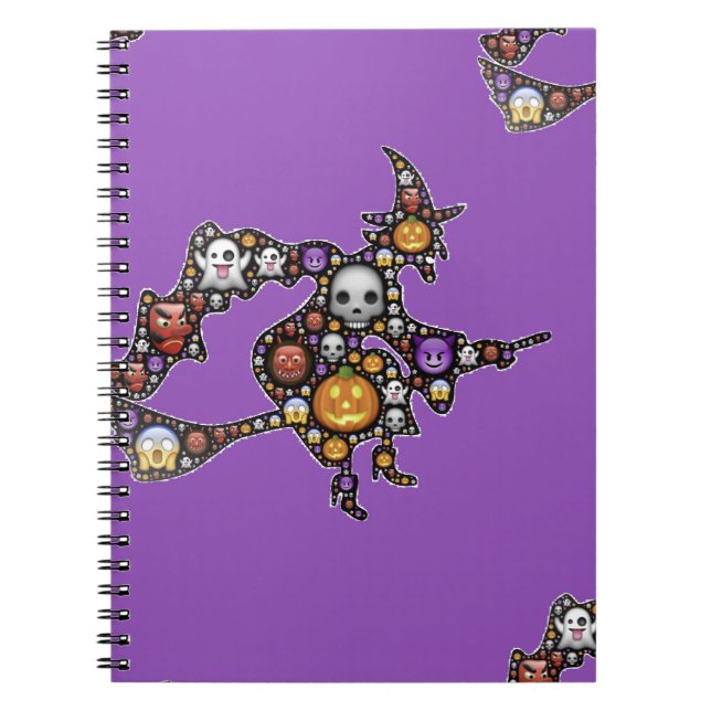 Cuaderno emoji de bruja (Frente)