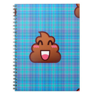 Cuaderno emoji de caca de plaid