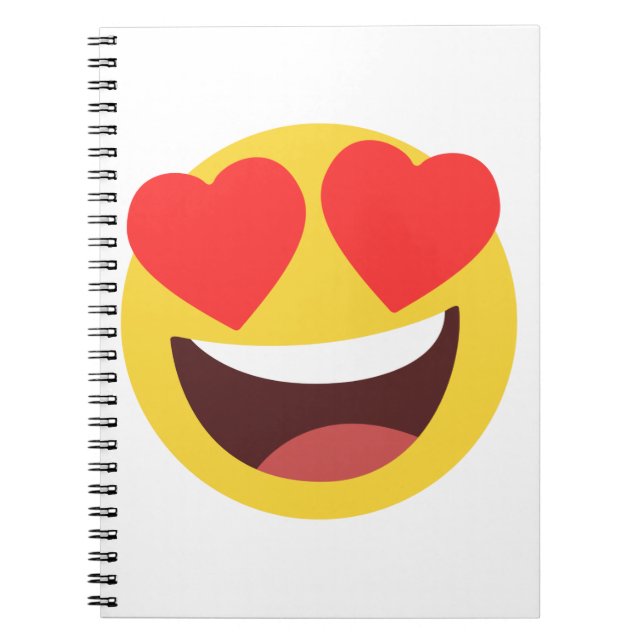 Cuaderno Emoji de ojos cardíacos (Frente)