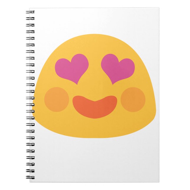 Cuaderno Emoji de ojos cardíacos (Frente)