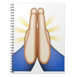 Cuaderno emoji de oración